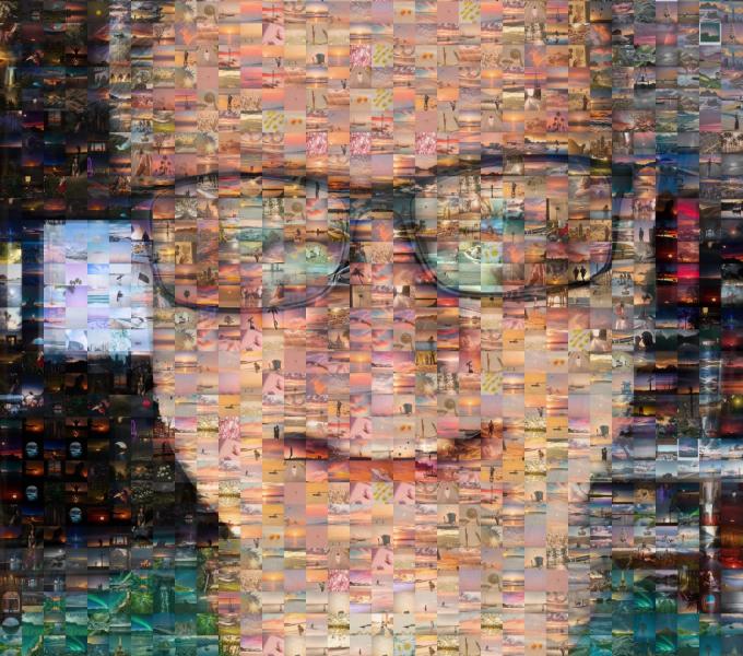 A mosaic image of Robert Sterbal